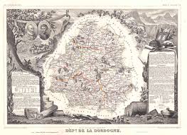 Detailed map of dordogne and neighboring regions. Dept De La Dordogne Geographicus Rare Antique Maps