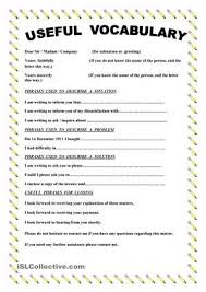 This Paper Contains Useful Vocabulary And Phrases When You Write A Complaint Letter Letter Writing Worksheets Formal Letter Writing Informal Letter Writing