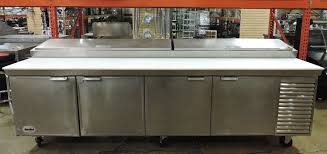 110 Commercial Refrigerated Pizza Prep Table Restaurant Equipment Prepping Table