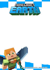 View, comment, download and edit character minecraft skins. Free Printable Minecraft Birthday Invitation Template Update Download Hundreds Free Printable Birthday Invitation Templates