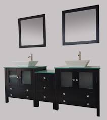 Bathroom sinks are often taken for granted. 75 Double Sinks Freestand Wooden Bathroom Vanity Ceramic Vessel Sink Set Bathroom Mirror Black Buy Online In Andorra At Andorra Desertcart Com Productid 164248816