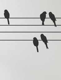 Two Birds On A Wire Painting Birds On A Wire Http Www Pinterest Com Staceysmomm Silhouettes Bird Stencil Bird Silhouette Art
