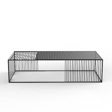 Large rectangular coffee tables in front of the sofa or sectional keep drinks, snacks and remotes within reach. Wire Coffee Table Large Rectangle Iacoli Mcallister