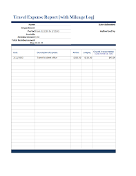 Telecharger Gratuit Travel Expense Report Xls Sheet