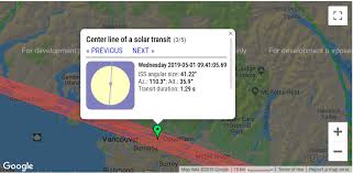 Iss Solar Transit On May 1st 2019 Rasc Vancouver