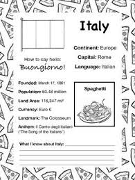 Fun World Facts For Young Children Save Time And Have Fun Explore Italy Color The In 2020 How To Say Hello Teachers Pay Teachers Seller Social Studies Elementary