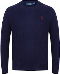 Polo ralph lauren big & tall. Ralph Lauren Men S Cable Knit Cotton Sweater Jumper Amazon Co Uk Clothing
