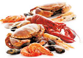 Includes fresh lobster, king crab legs, shrimp, scallop tartare, salmon tartare, oysters, clams and plenty of horseradish. Seafood Baldwin County Al Gulf Shores Seafood