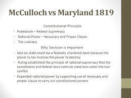 Its decisions favored the federal in mcculloch v. Aim Landmark Supreme Court Cases Ppt Download