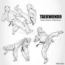 Taekwondo chấn hưng, ho chi minh city, vietnam. Illustration Of Taekwondo Imagenes De Archivo Y Vectores Libres De Derechos En Fotolia Com Imagen 853 Taekwondo Illustration Taekwondo Karate Martial Arts