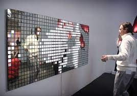 You Fade To Light Pixel Mirror How Cool Would This Be To Have In A Long Hallway The Light Wall Insta Light Art Installation Miami Design Interactive Walls