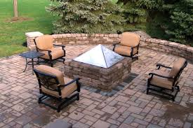 Would i need to create an inner ring of fire brick or something similar? Suncraft Paver Patio With Fire Pit And Seat Wall Columbus Central Ohio