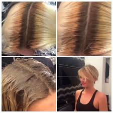 Starting Roots 1 Inch Band Of Orange 1 1 4 Inches Rest Of The Hair Platium Formula 1 Lowlights Color Correction Hair Honey Blonde Hair Hair Color Formulas