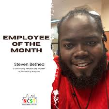 Our Community Healthcare Worker, Steven Bethea, was named Employee of The  Month for his outstanding performance and dedication under the Population  Health Department at University Hospital. This shows the hard work and