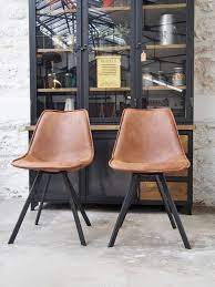 chaise forme cockpit tres confortable en cuir pu metal and woods chaises de table a manger chaise de salle a manger chaise salle a manger