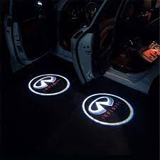 Car-styling 2pcs Led Car Door Courtesy Ghost Shadow Logo Lights Decorative Lamp For Infiniti Fx37 Q50 Q60 Q70 Qx50 Qx70 Qx80 Color White Wish Led Projector Lighting Logo Ghost Lights
