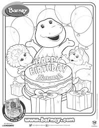 Happy Birthday Barney Coloring Sheet Birthday Coloring Pages Happy Birthday Coloring Pages Barney Birthday