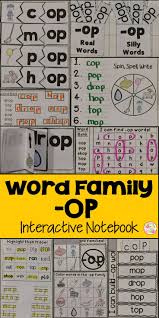 Op Word Family Interactive Notebook Word Family Interactive Notebook Word Families Interactive Notebooks