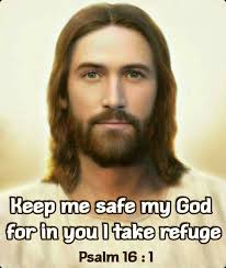 Keep me safe, my God, for in you I take refuge. Psalms 16:1
