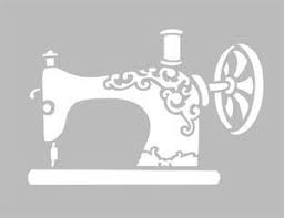 Pochoir Adhesif Home Deco 13 X 9 Cm Machine A Coudre Ancienne Fdp Gratuits Silhouette Stencil Stencils Stencil Designs