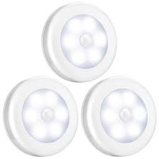 3 Pack Motion Sensor Light Cordless Battery Powered Led Night Light Stick Anywhere Closet Lights Stair Lights Safe Lights For Hallway Bathroom Bedroom Kit Sensor Night Lights Motion Sensor Lights Stair Lights