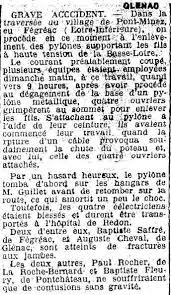 Pour le changement de 40 lanternes au bourg de saint. Evenementiel Accidents Incendie