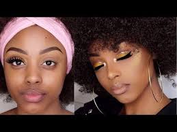 blue glitter makeup tutorial for black