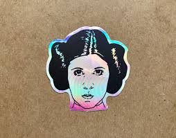 Princess Leia Holographic Sticker