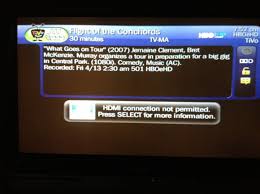 Press 'channel' button down every second to go through codes once right code is found your tv should turn on Directv Blocks Hbo Over Hdmi Without Hdcp