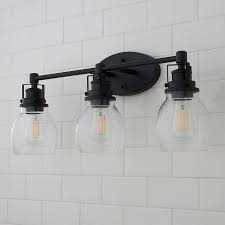 Soft Seeded Vanity Light 3 Light In 2020 Black Bathroom Light Fixtures Vanity Lighting Bathroom Light Fixtures