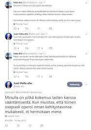 Miehelle on annettu mahdollisuus perua ja pyytää anteeksi. Jami Haavisto Pa Twitter Jussi Halla Aho Sana Populismi Kuvaa Perussuomalaisia Erittain Huonosti Rohkenen Jopa Vaittaa Etta Me Olemme Suomen Vahiten Populistinen Puolue Nyt On Kovat Piipussa Varo Vaan Koomikkokivi Halla Aho Haastaa Sut