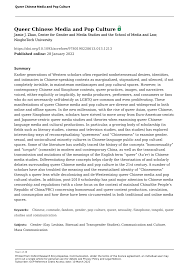 PDF) Queer Chinese Media and Pop Culture