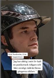 23-årige hoppryttaren Erik Nordström, företagare och bloggare på Ridsport  berättar öppenhjärtigt om sina personliga utmaningar i veckans blogg. Han  uppmanar fler som mår dåligt att våga söka hjälp. För Erik själv gjorde