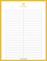 Digital Library Movie To Watch List Movies To Watch Planner Printables Free
