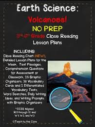 Volcanoes No Prep Close Reading Plans Assessment 3rd 6th Grade Close Reading Plan Close Reading Close Reading Lesson Plans