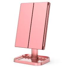 Solana satin nickel 1x/8x led variable lighted makeup mirror. Buy Koolorbs Makeup Mirror With Lights 1x 2x 3x Magnification Lighted Makeup Mirror Touch Screen Switch Vanity Mirror With Lights Dual Power Supply Portable Trifold Makeup Mirror Female Gift Online In Vietnam