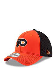 New Era Philadelphia Flyers Mens Orange Team Front Neo 39thirty Flex Hat Philadelphia Flyers Orange Black Flyers Hat