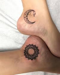Intricate and beautiful mandala sun & moon temporary tattoo design. Updated 43 Glorious Sun And Moon Tattoos August 2020