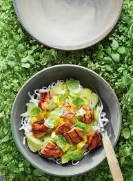 Bols De Poulet Barbecue Salade De Celeri Et D Ananas Ricardo Recipe In 2020 Pineapple Salad Barbecue Chicken Chicken Bowl