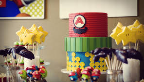 Some of the super mario cake ideas include edible cake images, a super mario cake pan, fondant cakes, mario mushroom cakes and more. Mario Bros Party Cake Paper Party