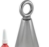 Brute Magnetics Cone Fishing Magnet | 575 lbs Rare Earth Neodymium Magnet |  Includes 2.95" Powerful Magnet and Threadlocker |Strong Magnets for ...