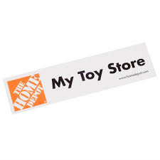 The Home Depot White My Toy Store Bumper Sticker 1301631 00 The Home Depot Bumper Stickers Toy Store The Home Depot