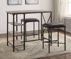 Rustic Table Stools 3 Piece Counter Bar Set Big Lots Table Stool Dining Table In Kitchen Rustic Table