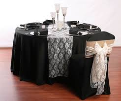 Image Result For Black Tablecloth White Lace Table Runner Lace Table Runner Wedding Lace Runner Black Tablecloth