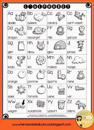 Free B W French Alphabet Chart Francais French Alphabet