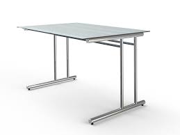 Informiere dich über neue schreibtisch glas chrom. Schreibtisch Artline C Fuss Gestell Glas Tischplatte Kerkmann