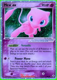 It is a promotional unnumbered mew card from the world. Mew Ex Ex Legend Maker 88 Pokemon Card