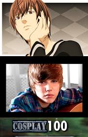 Light Yagami Justin Beiber Cosplay Anime Meme Crossovrer Light Yagami Funny Anime Pics Cosplay Anime