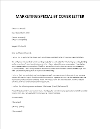 This is the perfect way to express how your specific skills are relevant to the open position. Marketing Specialist Cover Letter
