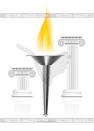 Olympic torch stock photos and images. Olympic Torch With Flame Vector Clipart